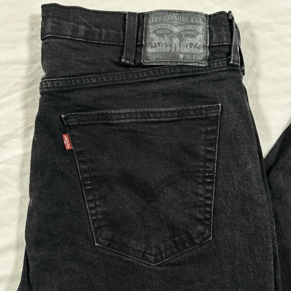 Levi's 541 Athletic Tapered Mid‎ Rise Stretch Flex Denim Men's Dark Wash 38x30